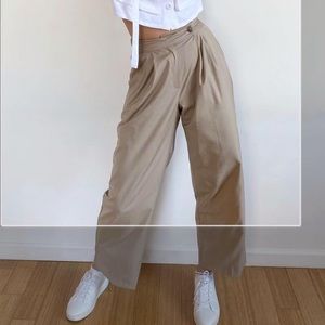 frankie shop Helder Crossover Suit Pants in Tan